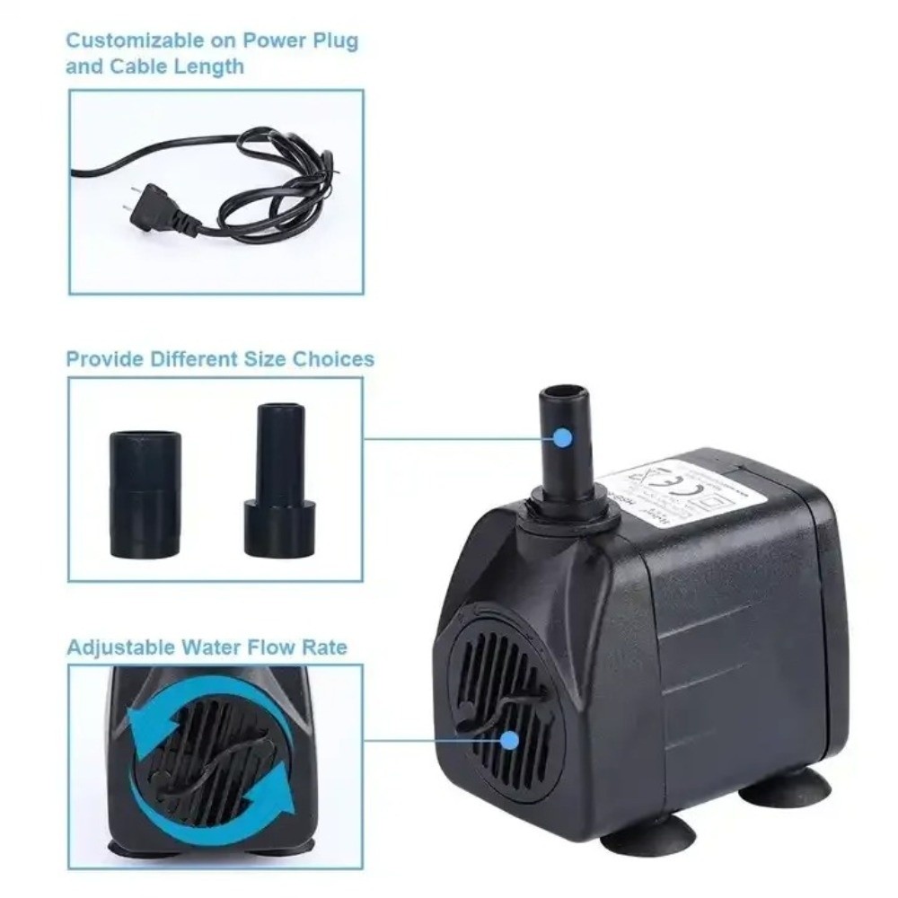 Water Pump Submersible Mini - Pompa Air Submersible Hitam Pompa Filter