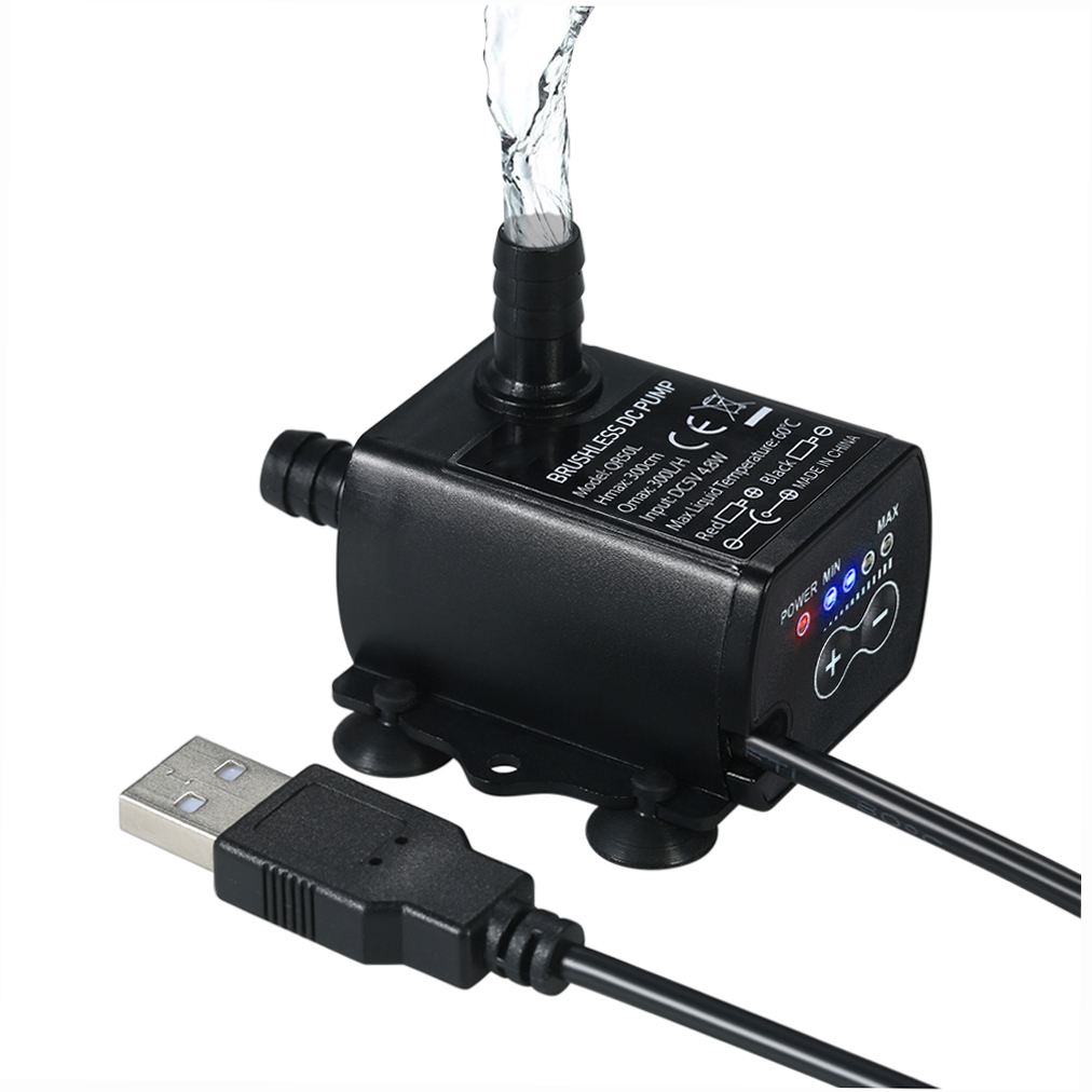 Water Pump Submersible Mini - Ultra-hening Mini USB DC5V 4.8W 300L/H