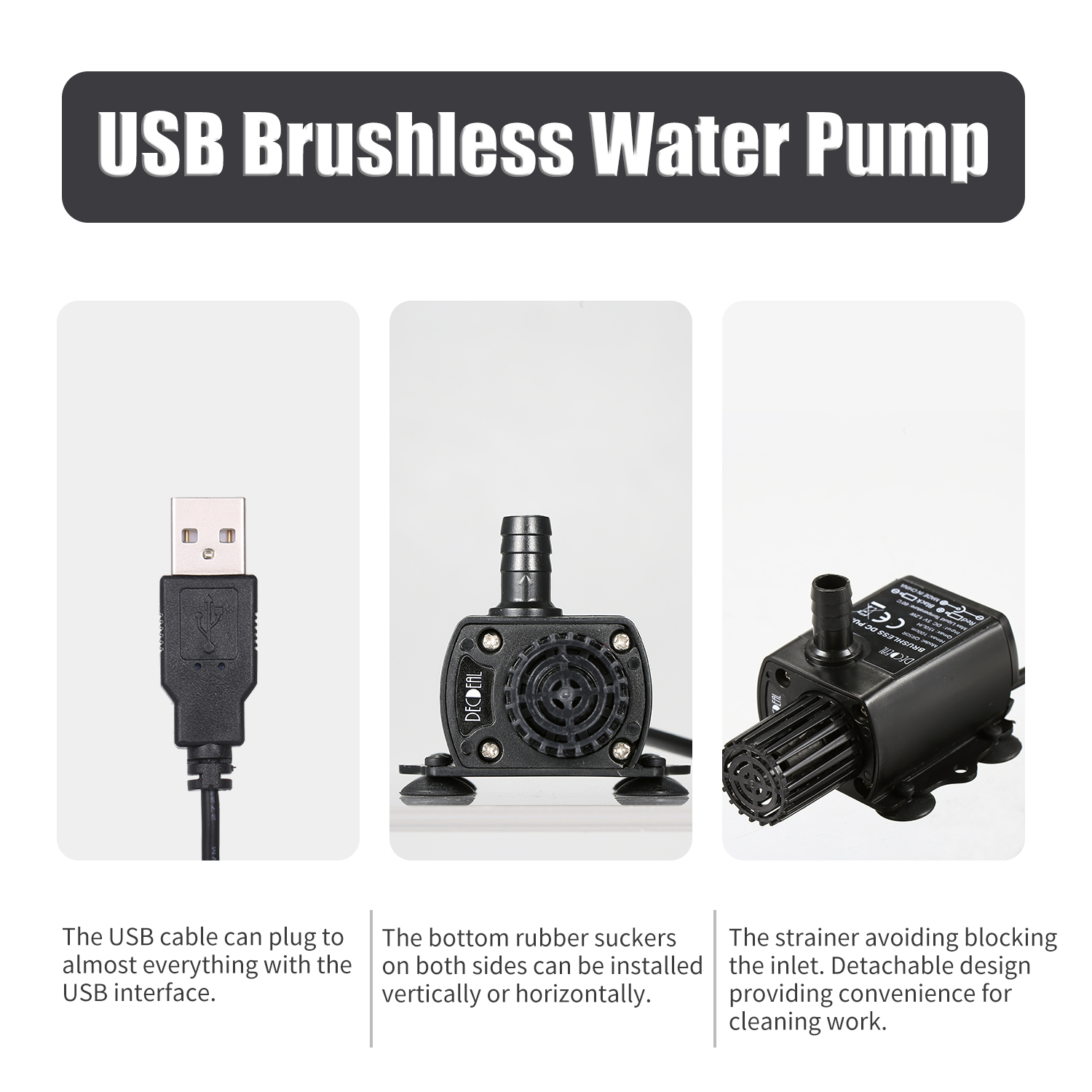 DECDEAL pompa air USB dengan s - Water Pump Submersible Mini ulasan dan harga